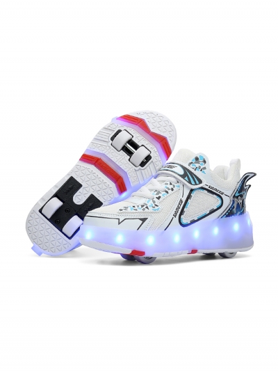 Роликовые LED-кроссовки GLYDE белые, 37, 36, 35, 34, 33 размер-3